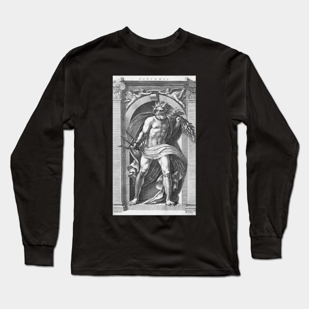 Gods in niches -Neptunus Long Sleeve T-Shirt by Dashu